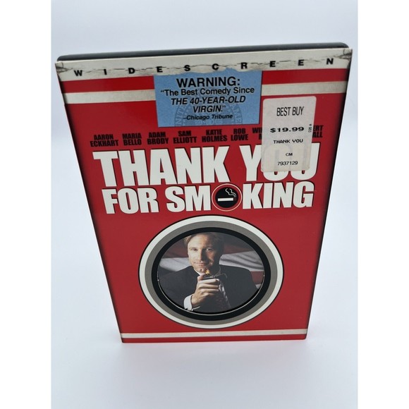 Thank You For Smoking DVD With Slipcover Widescreen Like New Condition Eckhart - Picture 1 of 5